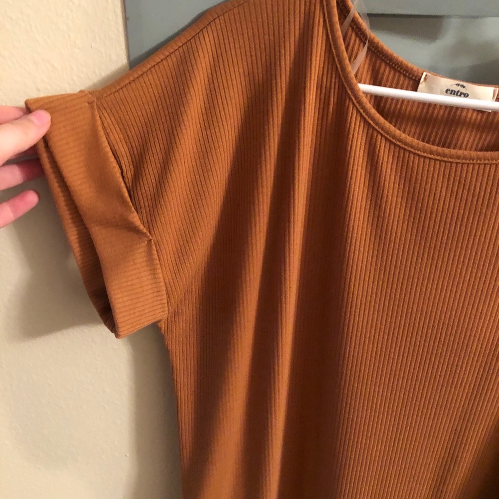 Tan/orange dress with pockets